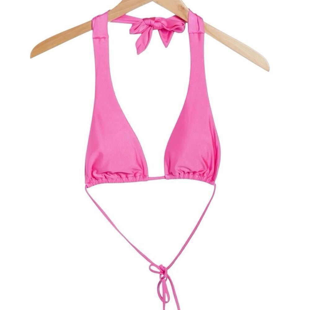 VYB Hot Malibu Pink Halter Bikini Top Small